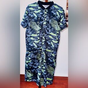 ASOS Medium Dragon Print Button-Up Jumpsuit